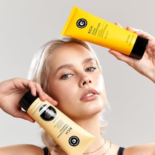 COCUNAT - Pack Rich pour Cheveux Secs - Shampooing et Après-Shampooing Naturels - Cheveux Abîmés ou Colorés - Hydrate, Nourrit et Restructure - Sans Sulfate ni Silicone - Convient à la Méthode Curly.