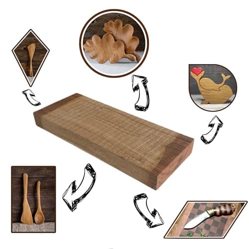 Morceaux de chêne brut, 30 × 120 × 310 mm deux pièces, un morceau de chêne dur pour les produits de bricolage, planche de chêne (1)