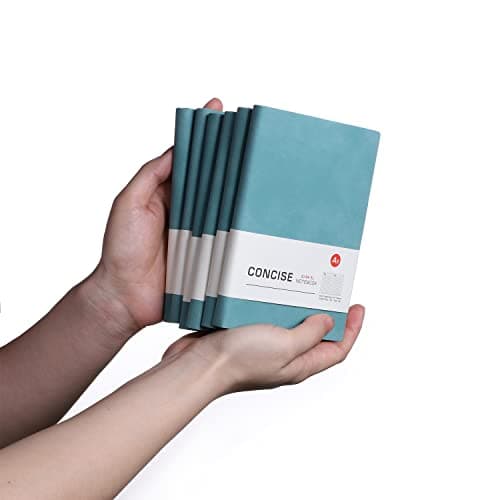 A6 Carnet de Notes Cahier En Cuir PU, Carnet Ligné A6 Papier Crème, Cahier de Travail 10,5 * 14 cm, Journal de Voyage Pour Études Bureau École Rédaction Prise de Notes, Tiffany 6pcs