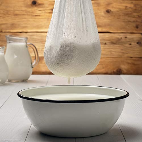 Boao Étamine en Coton Non Blanchi Ultra Fine, 90 x 200 cm | pour Égouttage, Mousseline pour Beurre, Cuisson et Cuisson au Four, Blanc, Tissu Fait Maison