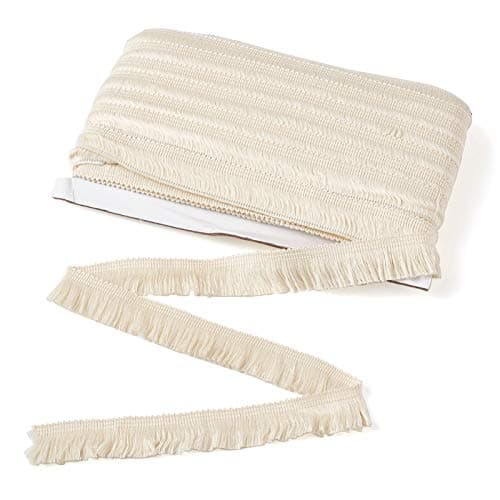 Beadthoven Garniture à franges en dentelle brodée pour vêtements, rideaux de mariage, robe, abat-jour, décoration d'intérieur - 25 m