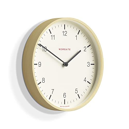 NEWGATE® Mr Clarke - Une Petite Horloge Murale Scandi avec Un boîtier en contreplaqué Moderne pour Le Salon/Salle à mangerHWD 28 x 28 x 4,5 cm (contreplaqué Clair et Cadran Arabe)