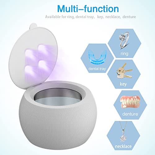 Nettoyeurs ultrasoniques pour prothèses dentaires, gouttières de blanchiment, protège-dents de nuit, tête de brosse à dents, boîte de nettoyage ultrasonique pour tous les appareils dentaires, bijoux
