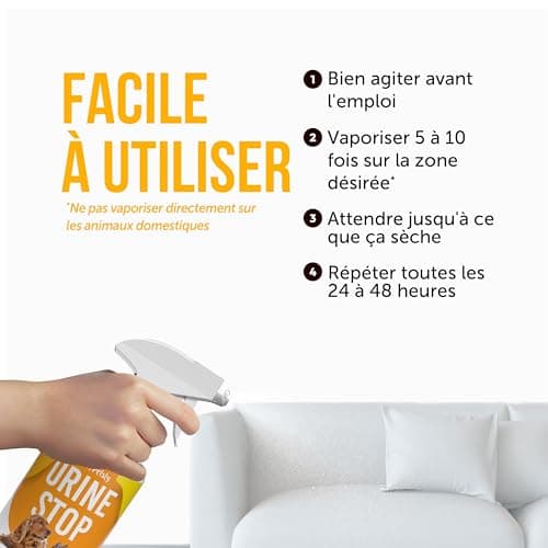 Petsly® Anti Marquage Urinaire Chat & Chien - 500ml - Non Tachant - Triple Action - Dressage & Éducation, Stop Pipi, Répulsif Chat & Chien - Usage Intérieur & Extérieur - Fabriqué en Allemagne