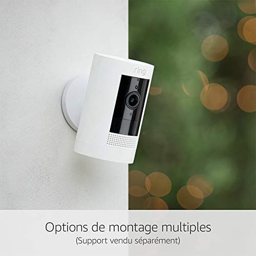 Ring Caméra extérieure sans fil (Stick Up Cam)| Caméra de surveillance wifi HD sur batterie, audio bidirectionnel, détection de mouvements, fonctionne avec Alexa | Essai Ring Home gratuit 30 j.