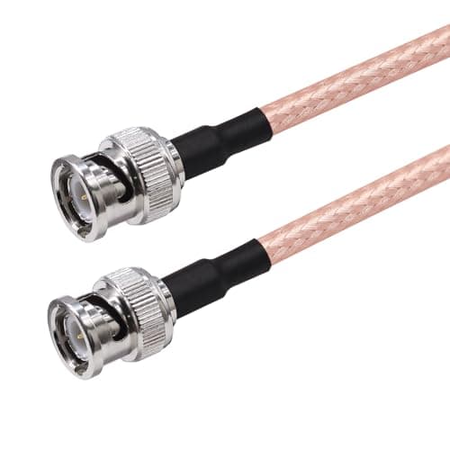TUOLNK Câble BNC RG316 BNC mâle à BNC mâle, câble d'extension d'antenne coaxiale pour CCTV/caméra/DVR, câble coaxial BNC 50 Ohm 1.64ft 2PCS