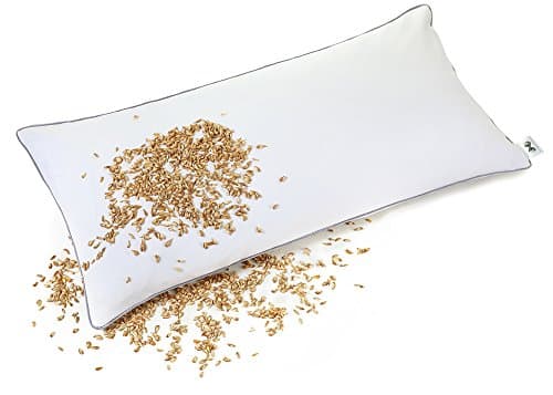 NATURECA Oreiller Epeautre Bio, Oreiller Ferme de taie Oreiller Ergonomique Coton, Oreillers 40x80 pour la Nuque, Oreiller orthopédique Anti Douleur vannure d’épeautre, décontracter Les Muscles