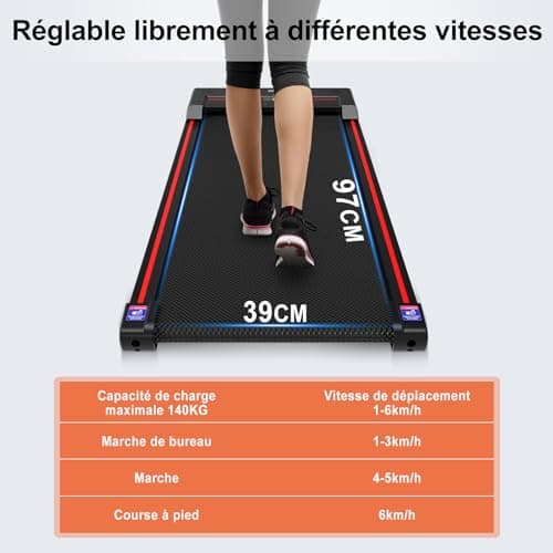 Sperax Tapis de Marche, Tapis de Course, Walking Pad Silencieux Exercice à Domicile et au Bureau