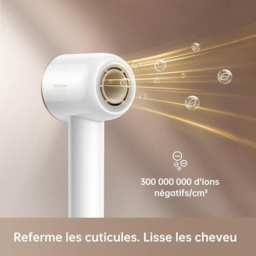 Dreame Hair Glory Combo Sèche-Cheveux Professionnel, Séchage Rapide,Moteur Haute Vitesse 110000 TR/Min,Débit d'air 70 m/s,Technologie Puissante des Ions Négatifs,Léger,Contrôle de la Température