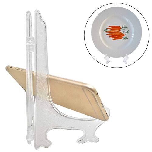30 pièces chevalets en Plastique Clair Plastique Chevalets Présentoir Chevalet Piédestal Décorative Chevalet d'assiette Supports pour support de bol de présentation plaque de cadre photo Cuvette