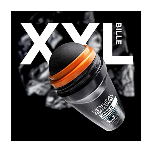 L’Oréal Paris Men Expert - Carbon Protect Ice Fresh - Déodorant Bille Spray Homme Anti-Traces - 50 ml - Lot de 6