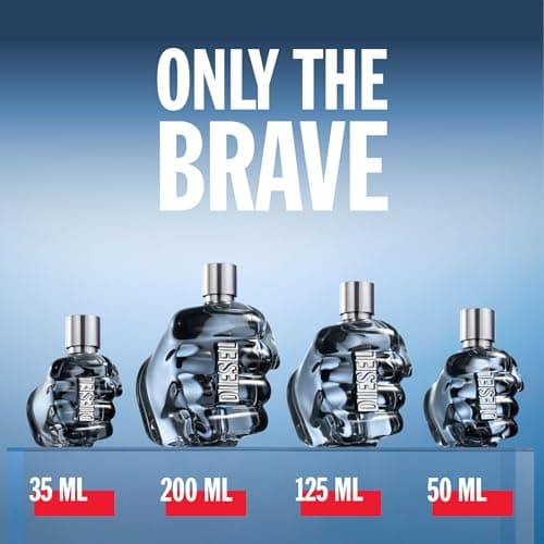 DIESEL Only The Brave - Eau De Toilette Homme - Boisé Ambré - Citron Frais, Ambre & Accord de Cuir - Tenue Longue Durée - Spray Vaporisateur