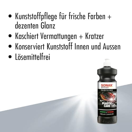 SONAX PROFILINE Plastic care (1000 ml) entretien du plastique pour des couleurs fraîches à lìntérieur et l'extérieur du voiture | Réf: 02054050