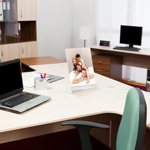 Auzkong Lot de 5 Supports de Panneau inclinés en Acrylique Transparent, Présentoir en A5, Supports de A5 en Acrylique, Présentoir A5 pour Restaurants Hôtels Menus Magasins Bureaux