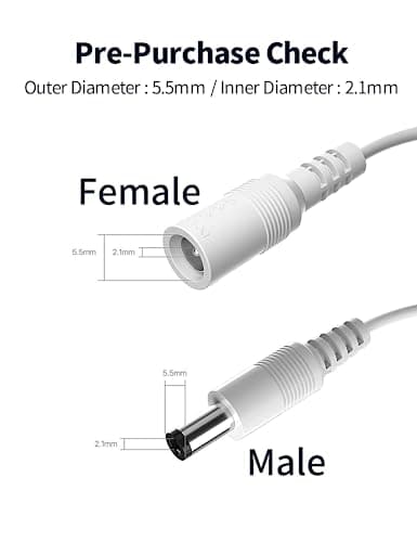 Câble de rallonge d'alimentation 30ft 10m pour système de caméra de vidéosurveillance Cordon de rallonge d'alimentation