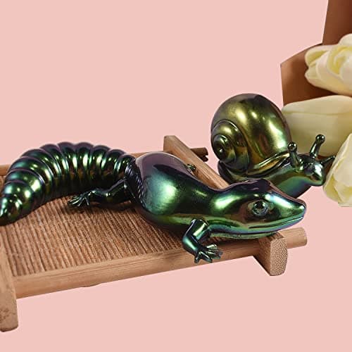 Allazone 3 PCS Moule en Résine 3D en Forme D'animaux, Lézard Moulle Resine Epoxy, Grenouille Bijoux Moule Silicone Resine Epoxy Escargot pour Bureau Mural, Décoration Intérieure