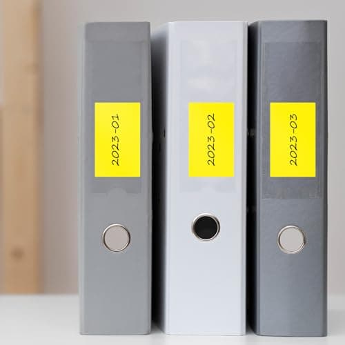 Étiquettes Autocollantes Étanches Jaunes Vinyle 75×50 mm 40 Pièces