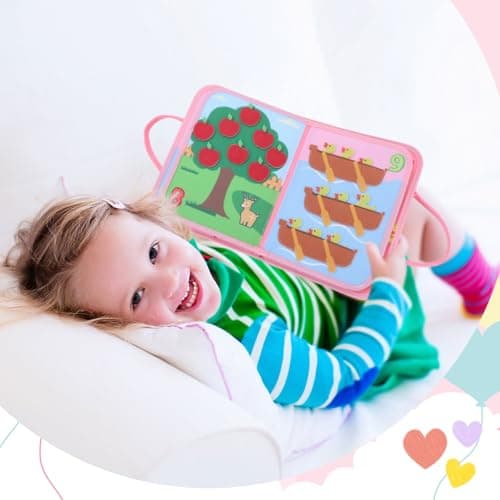 Licorne Busy Board Jouets Montessori pour les filles de 1 2 3 ans Livre d'activités Jouets sensoriels éducatives Ariplane Jouets de voyage Cadeaux d'anniversaire de Noël pour les enfants en bas âge