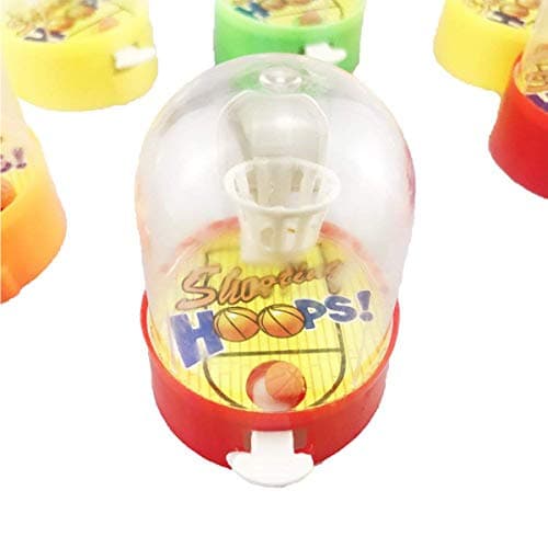 Herefun 16 Pcs Mini Finger Basketball Jeu de tir, Jeu de Basket-Ball de Table en Plastique Jeux de Doigts, Jouet Fête Remplissage de Sac d'anniversaire pour Enfant