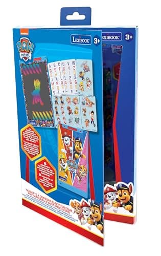 Lexibook, Ardoise Magique La Pat' Patrouille, Jouet Artistique et créatif pour Filles et garçons, Format A4 avec dessins multicolores, Bleu/rouge, CRT10PA