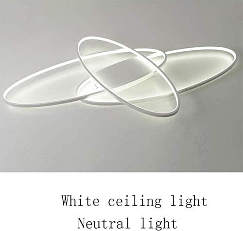 minifair Plafonniers LED de salon Luminaires à intensité variable Plafonnier encastré avec éclairage de plafond télécommandé, lustre design ovale chic moderne