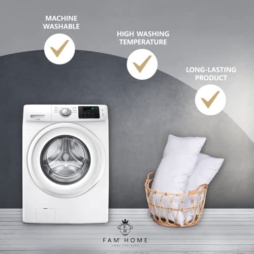 FAM Home Traversin 160 cm 1 pcs - Oreiller Traversin 21 x 160 - Polochon 160 cm pour 2 Personnes Orthopédique Respirant Lavable Fibres Creuses en Polyester Recyclé qualité hôtelière Douce