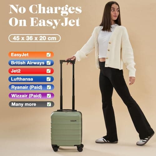 Cabin Max Anode 45x36x20 cm Valise à Main à Coque Rigide et légère 4 Roues, Cabine Valise Easyjet (30L 45 x 36 x 20 cm)