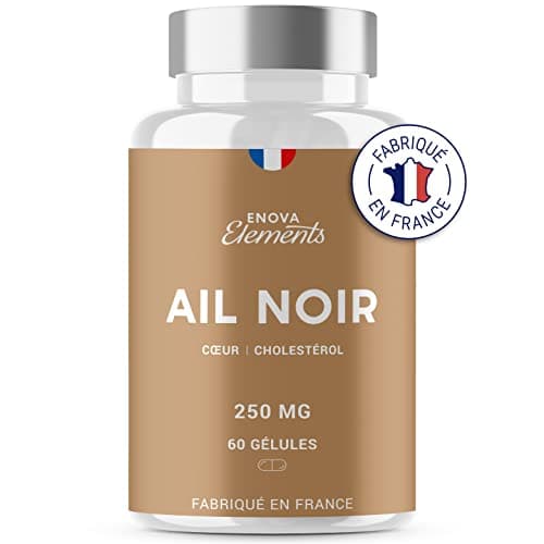 AIL NOIR FERMENTÉ | Standardisé en S-allyl-cystéine | Circulation Sanguine, Cœur | 250 MG Hautement dosé | 60 gélules Inodore | Complement alimentaire | Fabriqué en France