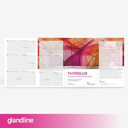 Gélules pour la Thyroïde - Iode, L Tyrosine, Selenium, Magnésium, Basilic Royal, Schisandra, Zinc, Manganèse - 120 Gélules - Nutriments et Minéraux d'Origine Végétale - Thyrolux Sensilab