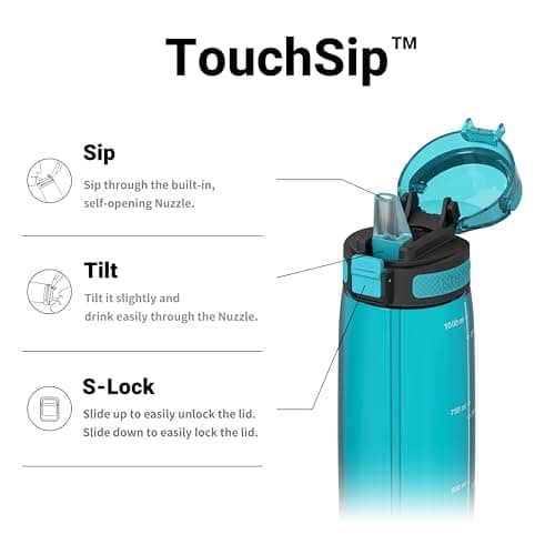 Super Sparrow Gourde 1L - Bouteille d'eau sans BPA - Gourde Sport Pour École, Plein Air