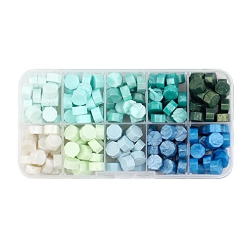 Joyeee Lot de 800 perles de cire, Sceaux de tampon pour embellir les enveloppes, les invitations de mariage, les lettres, les cartes de Thanksgiving, les idées cadeaux de Noël pour maman