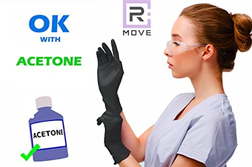 200 gants Nitrile M Noirs sans poussière, sans latex, hypoallergéniques, gants pour esthéticiennes, tatoueurs, domaines médicaux, manipulation des aliments gants jetables (Taille M)