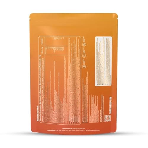 Hydrup Poudre d'Electrolytes sans Sucre avec Bouteille d'Eau Pliable, 1733 mg Kit d'Electrolytes Hydratation, Boisson Energisante aux Orangex et Mandarinex, 6 Unités