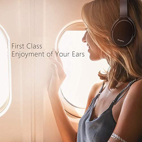 Srhythm NC35 Casque Bluetooth sans Fil V5.0 à Réduction de Bruit Active Léger et Pliable, Circum-auriculaire à Charge Rapide avec Microphone, Méga Basse, 50H de Jeu