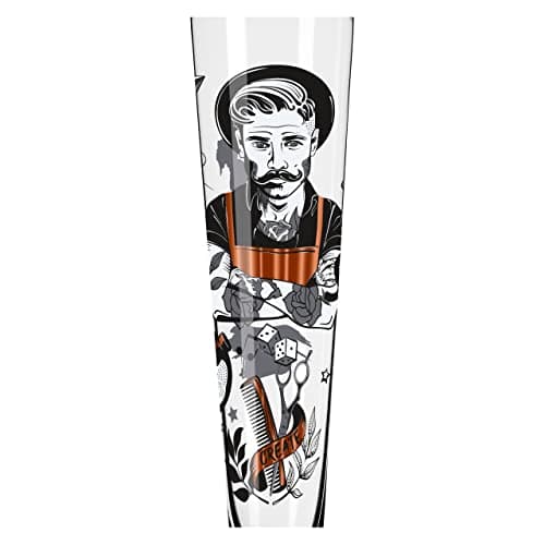 Ritzenhoff 1011009 Verre à bière 330 ml - série Heldenfest, motif n° 9 - Barber - rond et multicolore - Made in Germany