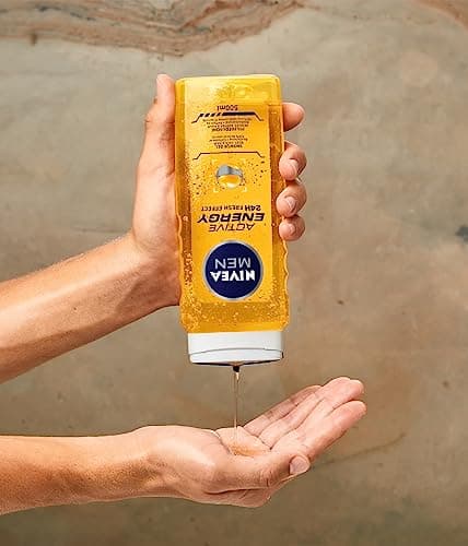 NIVEA MEN Active Energy 3in1 Gel douche énergisant pour hommes avec de la caféine 500 ml