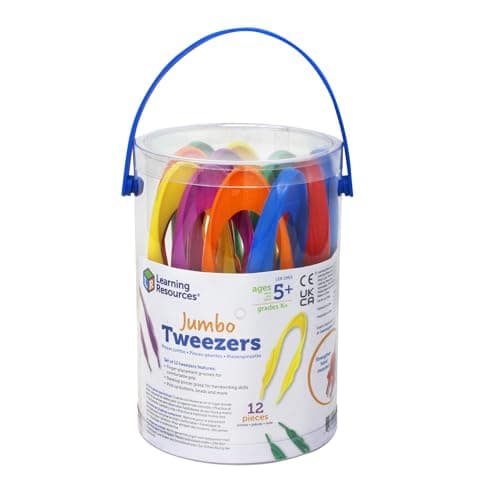 Learning Resources pince motricité fine maternelle (lot de 12), nido & transvasement montessori pinces, bac sensoriel / table d'activité tweezers, jeux bebe, 3+