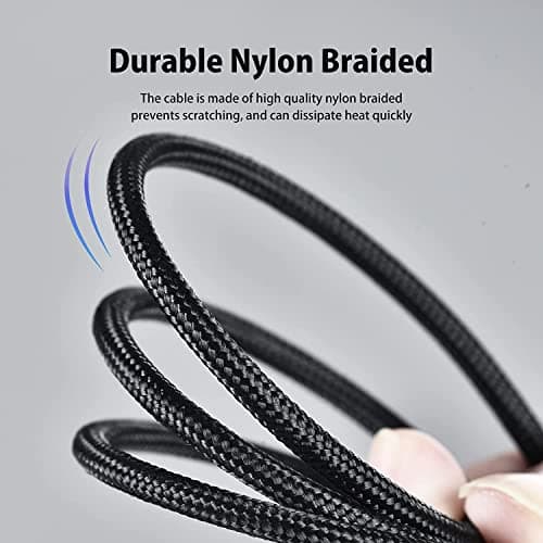 aceyoon Mini USB C, Lot de 4 Cable USB C 50cm Charge Rapide 3A et Synchro Cable Type C en Nylon Tressé Cable USB C Court Compatible avec Samsung Galaxy S24 S23 pour Huawei P60 Mate 50