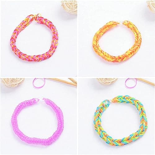 2500+ Elastique Bracelet Kit, 40 Grilles Bricolage Élastique Loom Bands Kit, 32 Couleurs Enfant Caoutchouc Bracelet Collier Jouets avec Boîte de Rangement et Charmes, Cadeaux Creation Anniversaire