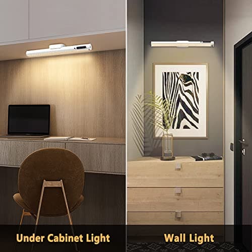 Moslumin Reglette LED Cuisine Rechargeable USB, 4000mAh Lumiere Sans Fil Magnetique avec Telecommande, Lampe Murale pour Interieur, Tableau, Placard, Bureau, Sous Meuble, Miroir Salle de Bain