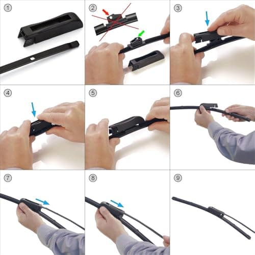 Mossa Balais d'essuie-glace de pare-brise adaptés pour Renault Clio IV (05.2012-2020) - essuie-glace pour lunette avant - kit essuie glaces 1