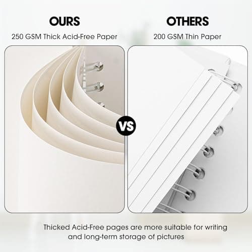 JAECU Album Photo Spirale Scrapbook 21x21cm, DIY Scrapbooking Album 40 Pages, Livre D'or pour Voyage Mariage Anniversaire Cadeaux pour Bebe Enfant Couple (Blanc)