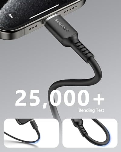 SUNGUY Cable USB C vers USB C en Silicone, 1M*2 100W Cable USB C Charge Rapide, Cable USB C pour iPhone 15 Pro Max, Galaxy S24, Google Pixel 8 Pro, iPad Pro/Air, Xiaomi, MacBook Pro 2020