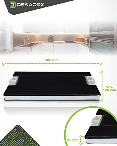 DEKAROX Filtre à charbon actif pour balay Bosch Siemens Neff Constructa Gaggenau 434229 00434229 DHZ4506 LZ45501 Z5144X1 KF280002 pour hotte aspirante