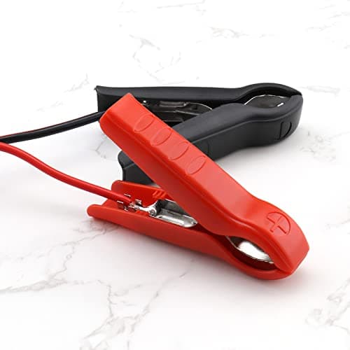 VGOL Connecteur SAE vers Batterie Câble d'extension Pince Crocodile 16AWG DC 12V SAE Adaptateur à Dégagement Rapide vers Pinces Crocodiles Câble de Déconnexion Rapide pour Panneaux Solaires 1m