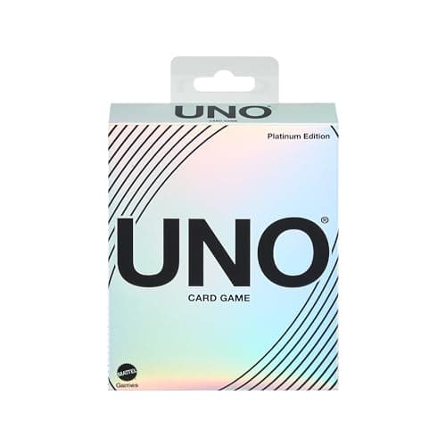 Mattel Games UNO Édition Platinum Jeu de Cartes pour soirées Jeux Entre Amis ou en Famille, Voyages, Camping et fêtes, Cartes Premium de Collection, HPY61