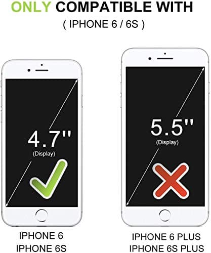 Tenphone Coque pour iPhone SE 2022 5G/SE 2020/6/6S/7/8, Pochette Housse de Protection Etui à Rabat Premium en Cuir PU [Fermeture Magnétique] Compatible avec (iPhone 6/7/8/SE (4,7"), Noir)