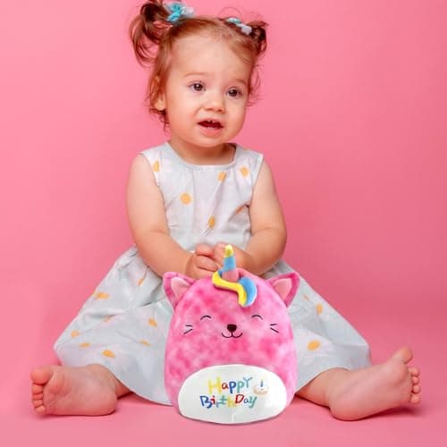 IFHDO Jouet en Peluche, 27 cm Licorne Peluche, Licorne Poupée en Peluche, Licorne Plush Toy Adorable Poupée en Peluche Douce Cartoon Plush Doll pour Cadeau d'anniversaire pour Enfants