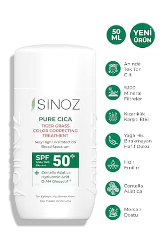 Sinoz,Pure Cica Color Correcting Treatment Fluid Sunscreen SPF50+ / PA++++