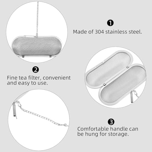 Lot de 2 Infuseur à Thé Capsule en Acier Inoxydable,Boule à Thé avec Couvercle,Filtre à Thé Réutilisable pour Mug et Tasse - Accessoire Pratique pour Infusion de Thé en Vrac